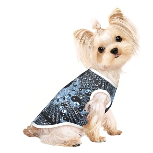 L Pet atmungsaktives ärmelloses T-Shirt für Katzen und Hunde, leichtes Ying-Yang-Diagramm-Druck, Tanktop mit dehnbarem Muster L Pet atmungsaktives ärmelloses T-Shirt für Katzen und Hunde, leichtes Ying-Yang-Diagramm-Druck, Tanktop mit dehnbarem Muster von LGHHGY