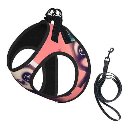 M Haustier-Leine, Hundegeschirr, klein, niedlicher Faultier-Druck, verstellbar, für Outdoor-Reisen und Spaziergänge M Haustier-Leine, Hundegeschirr, klein, niedlicher Faultier-Druck, verstellbar, für Outdoor-Reisen und Spaziergänge von LGHHGY