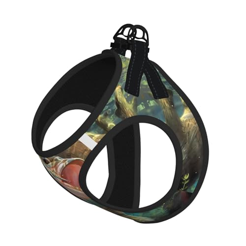 M Haustier-Leine, Hundegeschirr, klein, schwimmender Fischdruck, verstellbar, für Outdoor-Reisen und Spaziergänge M Haustier-Leine, Hundegeschirr, klein, schwimmender Fischdruck, verstellbar, für Outdoor-Reisen und Spaziergänge von LGHHGY