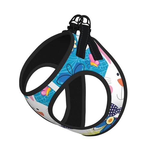 M Pet Leash Vest Dog Harness - Small Sized, Spring Happy Easter Holiday Print Adjustable for Outdoor Travel and Walking M Pet Leash Vest Dog Harness - Small Sized, Spring Happy Easter Holiday Print Adjustable for Outdoor Travel and Walking von LGHHGY