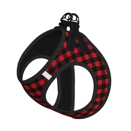 M Pet Leash Vest Hundegeschirr, klein, Büffelkaro, Karomuster, verstellbar, für Outdoor-Reisen und Spaziergänge M Pet Leash Vest Hundegeschirr, klein, Büffelkaro, Karomuster, verstellbar, für Outdoor-Reisen und Spaziergänge von LGHHGY