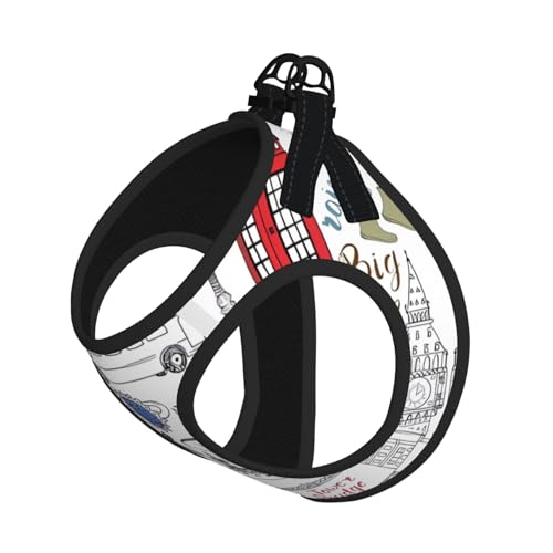 M Pet Leash Vest Hundegeschirr – kleine Größe, "I Love London", verstellbar, für Outdoor-Reisen und Spaziergänge M Pet Leash Vest Hundegeschirr – kleine Größe, "I Love London", verstellbar, für Outdoor-Reisen und Spaziergänge von LGHHGY