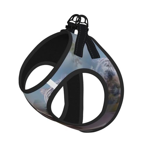 M Pet Leash Vest Hundegeschirr – kleine Größe, Katze und reflektierender Tiger, Tierdruck, verstellbar, für Outdoor-Reisen und Spaziergänge M Pet Leash Vest Hundegeschirr – kleine Größe, Katze und reflektierender Tiger, Tierdruck, verstellbar, für Outdoor-Reisen und Spaziergänge von LGHHGY