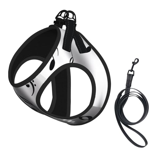 M Pet Leash Vest Hundegeschirr – kleine Größe, Musiknoten-Druck, verstellbar, für Outdoor-Reisen und Spaziergänge M Pet Leash Vest Hundegeschirr – kleine Größe, Musiknoten-Druck, verstellbar, für Outdoor-Reisen und Spaziergänge von LGHHGY