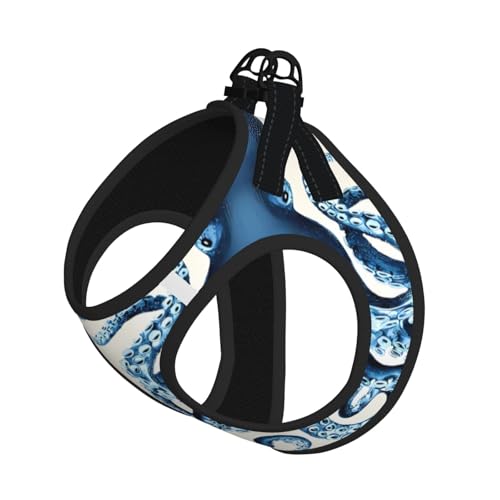 M Pet Leash Vest Hundegeschirr – kleine Größe, Oktopus-Druck, verstellbar, für Outdoor-Reisen und Spaziergänge von LGHHGY