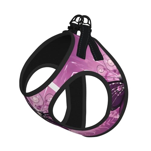 M Pet Leash Vest Hundegeschirr – kleine Größe, Schmetterlingsdruck, verstellbar, für Outdoor-Reisen und Spaziergänge von LGHHGY
