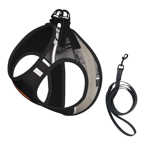 M Pet Leash Vest Hundegeschirr – kleine Größe, Vintage-Schallplattendruck, verstellbar, für Outdoor-Reisen und Spaziergänge M Pet Leash Vest Hundegeschirr – kleine Größe, Vintage-Schallplattendruck, verstellbar, für Outdoor-Reisen und Spaziergänge von LGHHGY