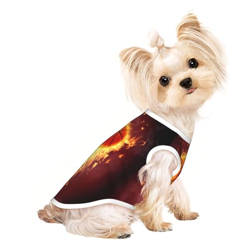 M Pet atmungsaktives ärmelloses T-Shirt für Katzen und Hunde, leichtes Tanktop mit Basketball-Druck, dehnbar M Pet atmungsaktives ärmelloses T-Shirt für Katzen und Hunde, leichtes Tanktop mit Basketball-Druck, dehnbar von LGHHGY