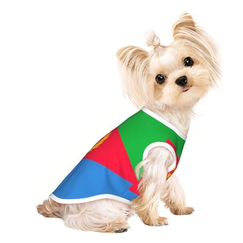 M Pet atmungsaktives ärmelloses T-Shirt für Katzen und Hunde, leichtes Tanktop mit eritreischer Flagge, dehnbar M Pet atmungsaktives ärmelloses T-Shirt für Katzen und Hunde, leichtes Tanktop mit eritreischer Flagge, dehnbar von LGHHGY