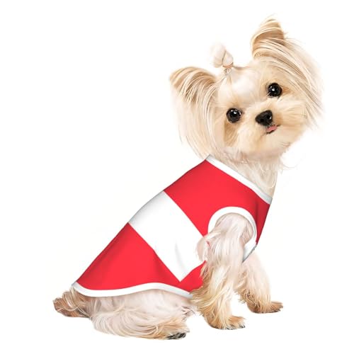 M Pet atmungsaktives ärmelloses T-Shirt für Katzen & Hunde, leichtes Tanktop mit österreichischer Flagge, dehnbar M Pet atmungsaktives ärmelloses T-Shirt für Katzen & Hunde, leichtes Tanktop mit österreichischer Flagge, dehnbar von LGHHGY