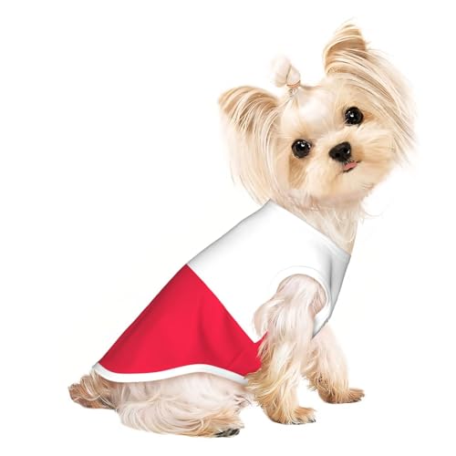 M Pet atmungsaktives ärmelloses T-Shirt für Katzen und Hunde, leichtes Tanktop mit polnischer Flagge, dehnbar M Pet atmungsaktives ärmelloses T-Shirt für Katzen und Hunde, leichtes Tanktop mit polnischer Flagge, dehnbar von LGHHGY