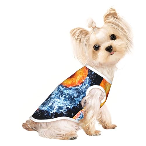 M Pet atmungsaktives ärmelloses T-Shirt für Katzen und Hunde, leichtes Yin-Yang-Feuerwasser-Tanktop mit dehnbarem Aufdruck M Pet atmungsaktives ärmelloses T-Shirt für Katzen und Hunde, leichtes Yin-Yang-Feuerwasser-Tanktop mit dehnbarem Aufdruck von LGHHGY