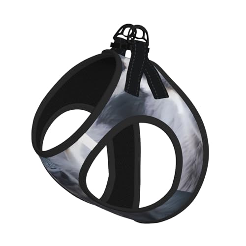 S Haustier-Leine, Hundegeschirr, klein, grauer Kuhdruck, verstellbar, für Outdoor-Reisen und Spaziergänge S Haustier-Leine, Hundegeschirr, klein, grauer Kuhdruck, verstellbar, für Outdoor-Reisen und Spaziergänge von LGHHGY