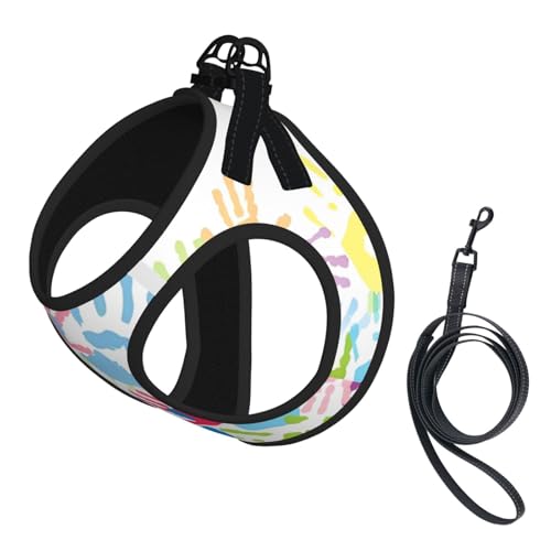 S Haustier-Leine, Hundegeschirr, kleine Größe, Kinderhandabdruck, verstellbar, für Outdoor-Reisen und Spaziergänge S Haustier-Leine, Hundegeschirr, kleine Größe, Kinderhandabdruck, verstellbar, für Outdoor-Reisen und Spaziergänge von LGHHGY