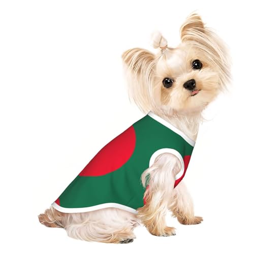 S Pet Atmungsaktives ärmelloses T-Shirt für Katzen & Hunde, leichtes Tanktop mit Flagge von Bangladesch mit dehnbarem Aufdruck S Pet Atmungsaktives ärmelloses T-Shirt für Katzen & Hunde, leichtes Tanktop mit Flagge von Bangladesch mit dehnbarem Aufdruck von LGHHGY