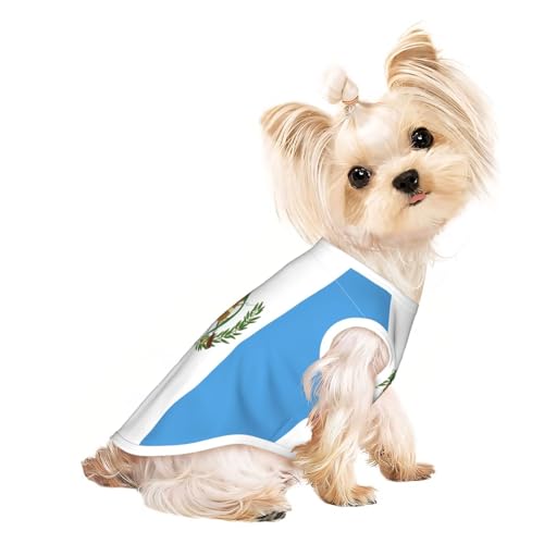 S Pet Atmungsaktives ärmelloses T-Shirt für Katzen und Hunde, leichtes Tanktop mit Flagge von Guatemala, mit dehnbarem Aufdruck S Pet Atmungsaktives ärmelloses T-Shirt für Katzen und Hunde, leichtes Tanktop mit Flagge von Guatemala, mit dehnbarem Aufdruck von LGHHGY