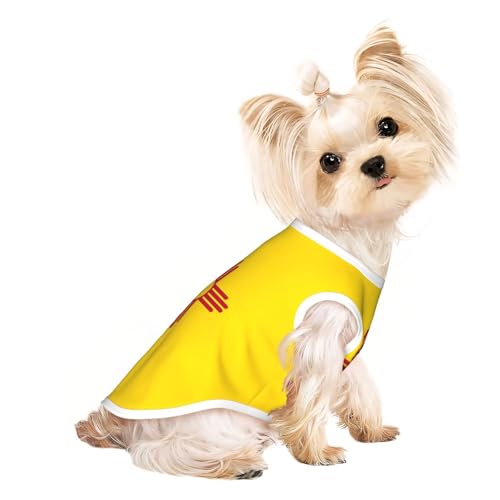 S Pet Atmungsaktives ärmelloses T-Shirt für Katzen & Hunde, leichtes Tanktop mit Flagge von New Mexiko, bedruckt mit dehnbarem Stoff S Pet Atmungsaktives ärmelloses T-Shirt für Katzen & Hunde, leichtes Tanktop mit Flagge von New Mexiko, bedruckt mit dehnbarem Stoff von LGHHGY