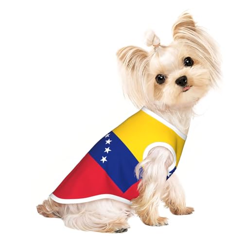 S Pet Atmungsaktives ärmelloses T-Shirt für Katzen & Hunde, leichtes Tanktop mit Flagge von Venezuela, bedruckt mit dehnbarem Stoff S Pet Atmungsaktives ärmelloses T-Shirt für Katzen & Hunde, leichtes Tanktop mit Flagge von Venezuela, bedruckt mit dehnbarem Stoff von LGHHGY