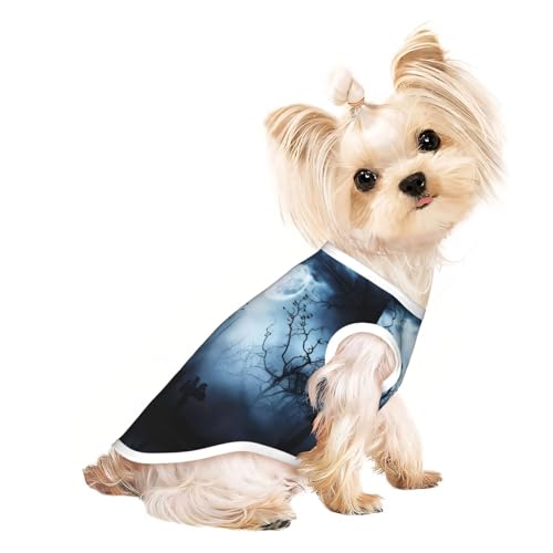 S Pet Atmungsaktives ärmelloses T-Shirt für Katzen und Hunde, leichtes Tanktop mit Gothic-Aufdruck "Happy Halloween", mit dehnbarem Aufdruck S Pet Atmungsaktives ärmelloses T-Shirt für Katzen und Hunde, leichtes Tanktop mit Gothic-Aufdruck "Happy Halloween", mit dehnbarem Aufdruck von LGHHGY