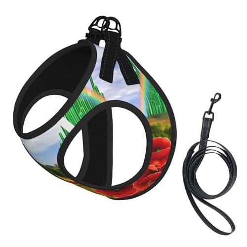 S Pet Leash Vest Dog Harness - Small Size Poppies Field Yellow Brick Road Print Adjustable for Outdoor Travel and Walking S Pet Leash Vest Dog Harness - Small Size Poppies Field Yellow Brick Road Print Adjustable for Outdoor Travel and Walking von LGHHGY