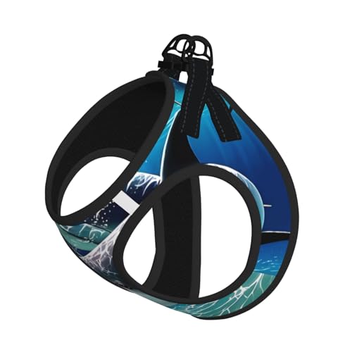 S Pet Leash Vest Hundegeschirr, klein, Delfin-Druck, verstellbar, für Outdoor-Reisen und Spaziergänge S Pet Leash Vest Hundegeschirr, klein, Delfin-Druck, verstellbar, für Outdoor-Reisen und Spaziergänge von LGHHGY