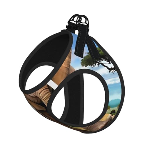 S Pet Leash Vest Hundegeschirr, klein, Elefanten- und Giraffen-Druck, verstellbar, für Outdoor-Reisen und Spaziergänge S Pet Leash Vest Hundegeschirr, klein, Elefanten- und Giraffen-Druck, verstellbar, für Outdoor-Reisen und Spaziergänge von LGHHGY