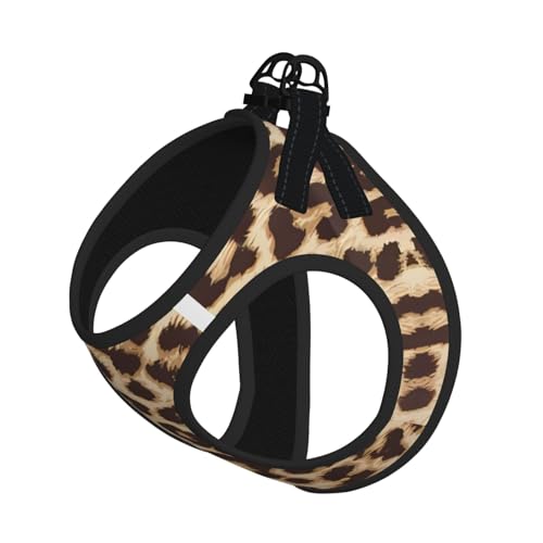 S Pet Leash Vest Hundegeschirr, klein, Leopardenmuster, verstellbar, für Outdoor-Reisen und Spaziergänge S Pet Leash Vest Hundegeschirr, klein, Leopardenmuster, verstellbar, für Outdoor-Reisen und Spaziergänge von LGHHGY