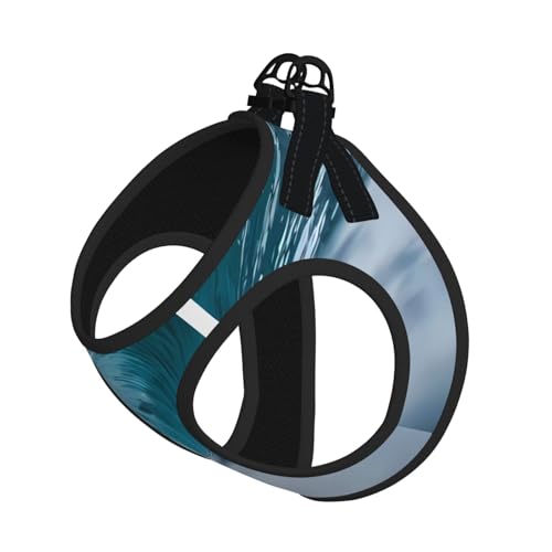 S Pet Leash Vest Hundegeschirr, klein, Ozeangrün, Wellenmuster, verstellbar, für Outdoor-Reisen und Spaziergänge S Pet Leash Vest Hundegeschirr, klein, Ozeangrün, Wellenmuster, verstellbar, für Outdoor-Reisen und Spaziergänge von LGHHGY