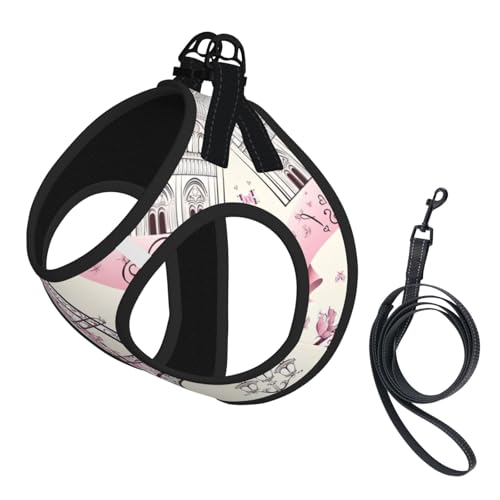 S Pet Leash Vest Hundegeschirr, klein, Paris Eiffelturm Blumendruck, verstellbar, für Outdoor-Reisen und Spaziergänge S Pet Leash Vest Hundegeschirr, klein, Paris Eiffelturm Blumendruck, verstellbar, für Outdoor-Reisen und Spaziergänge von LGHHGY