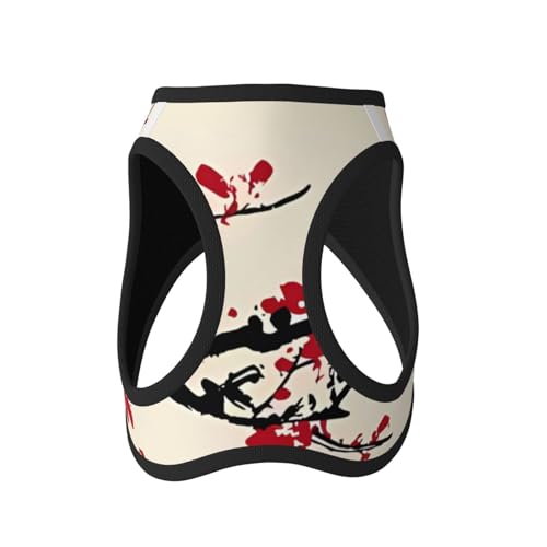S Pet Leash Vest Hundegeschirr, klein, japanisches Blumenmuster, Kirschblüten-Druck, verstellbar, für Outdoor-Reisen und Spaziergänge S Pet Leash Vest Hundegeschirr, klein, japanisches Blumenmuster, Kirschblüten-Druck, verstellbar, für Outdoor-Reisen und Spaziergänge von LGHHGY