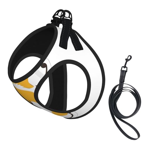 S Pet Leash Vest Hundegeschirr, klein, niedlicher Corgi-Po-Druck, verstellbar, für Outdoor-Reisen und Spaziergänge S Pet Leash Vest Hundegeschirr, klein, niedlicher Corgi-Po-Druck, verstellbar, für Outdoor-Reisen und Spaziergänge von LGHHGY
