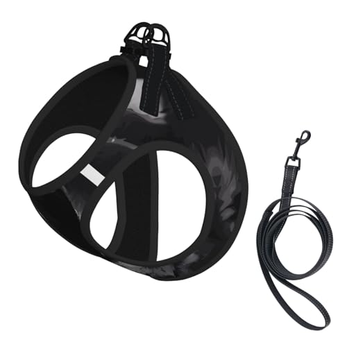 S Pet Leash Vest Hundegeschirr, klein, schwarzer Labrador-Welpen-Druck, verstellbar, für Outdoor-Reisen und Spaziergänge S Pet Leash Vest Hundegeschirr, klein, schwarzer Labrador-Welpen-Druck, verstellbar, für Outdoor-Reisen und Spaziergänge von LGHHGY
