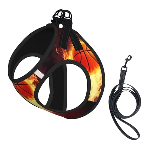 S Pet Leash Vest Hundegeschirr – kleine Größe, Basketball-Druck, verstellbar, für Outdoor-Reisen und Spaziergänge S Pet Leash Vest Hundegeschirr – kleine Größe, Basketball-Druck, verstellbar, für Outdoor-Reisen und Spaziergänge von LGHHGY