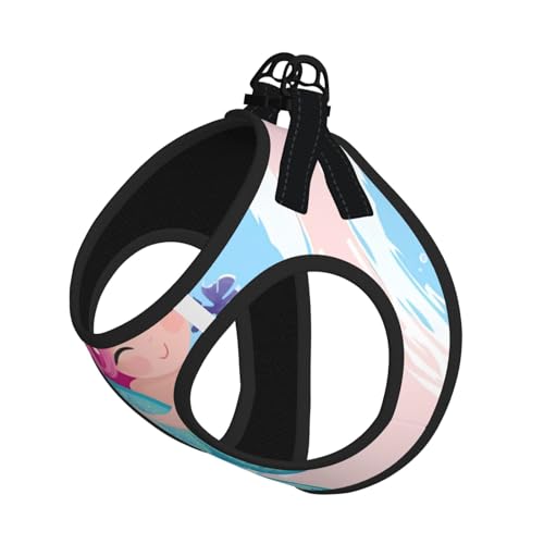 S Pet Leash Vest Hundegeschirr – kleine Größe, Meerjungfrauen-Druck, verstellbar, für Outdoor-Reisen und Spaziergänge S Pet Leash Vest Hundegeschirr – kleine Größe, Meerjungfrauen-Druck, verstellbar, für Outdoor-Reisen und Spaziergänge von LGHHGY
