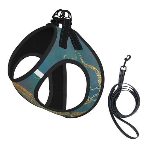 S Pet Leash Vest Hundegeschirr – kleine Größe, goldener Oktopus-Druck, verstellbar, für Outdoor-Reisen und Spaziergänge S Pet Leash Vest Hundegeschirr – kleine Größe, goldener Oktopus-Druck, verstellbar, für Outdoor-Reisen und Spaziergänge von LGHHGY