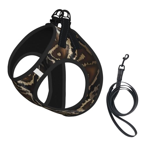 S Pet Leash Vest Hundegeschirr – kleine Größe, großer Schlangenhaut-Druck, verstellbar, für Outdoor-Reisen und Spaziergänge S Pet Leash Vest Hundegeschirr – kleine Größe, großer Schlangenhaut-Druck, verstellbar, für Outdoor-Reisen und Spaziergänge von LGHHGY