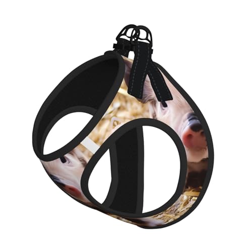 S Pet Leash Vest Hundegeschirr – kleine Größe, niedlicher Schweine-Druck, verstellbar, für Outdoor-Reisen und Spaziergänge von LGHHGY