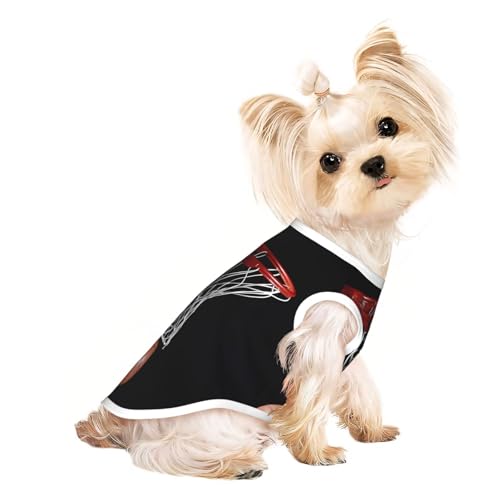 S Pet atmungsaktives ärmelloses T-Shirt für Katzen und Hunde, leichtes Tanktop mit Basketball-Druck, dehnbar S Pet atmungsaktives ärmelloses T-Shirt für Katzen und Hunde, leichtes Tanktop mit Basketball-Druck, dehnbar von LGHHGY