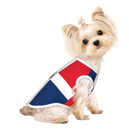 S Pet atmungsaktives ärmelloses T-Shirt für Katzen und Hunde, leichtes Tanktop mit Dominikanischen Republik, mit dehnbarem Aufdruck S Pet atmungsaktives ärmelloses T-Shirt für Katzen und Hunde, leichtes Tanktop mit Dominikanischen Republik, mit dehnbarem Aufdruck von LGHHGY