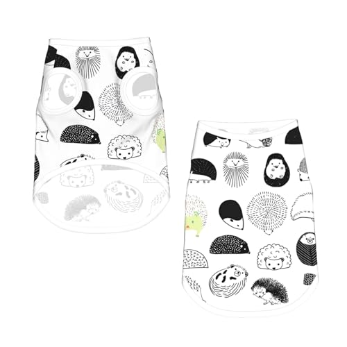 S Pet atmungsaktives ärmelloses T-Shirt für Katzen und Hunde, leichtes Tanktop mit Igel-Druck, dehnbar S Pet atmungsaktives ärmelloses T-Shirt für Katzen und Hunde, leichtes Tanktop mit Igel-Druck, dehnbar von LGHHGY