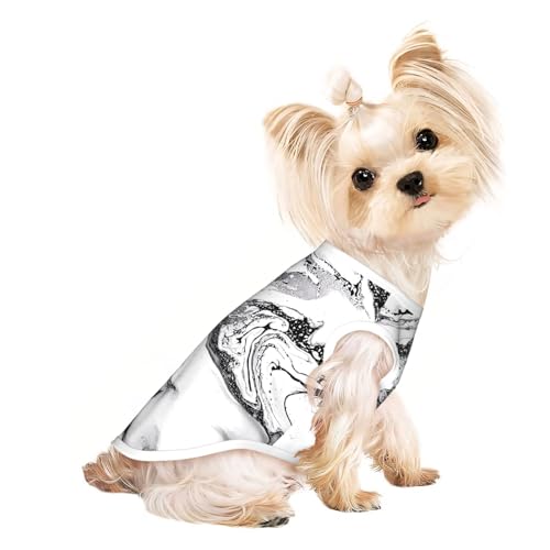 S Pet atmungsaktives ärmelloses T-Shirt für Katzen und Hunde, leichtes Tanktop mit Marmor-Druck, dehnbar, Schwarz und Weiß S Pet atmungsaktives ärmelloses T-Shirt für Katzen und Hunde, leichtes Tanktop mit Marmor-Druck, dehnbar, Schwarz und Weiß von LGHHGY