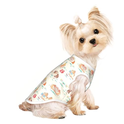 S Pet atmungsaktives ärmelloses T-Shirt für Katzen und Hunde, leichtes Tanktop mit Meerschweinchen-Print und dehnbarem Material S Pet atmungsaktives ärmelloses T-Shirt für Katzen und Hunde, leichtes Tanktop mit Meerschweinchen-Print und dehnbarem Material von LGHHGY