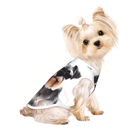 S Pet atmungsaktives ärmelloses T-Shirt für Katzen und Hunde, leichtes Tanktop mit Schnauzer-Druck, dehnbar S Pet atmungsaktives ärmelloses T-Shirt für Katzen und Hunde, leichtes Tanktop mit Schnauzer-Druck, dehnbar von LGHHGY
