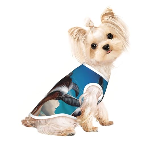 S Pet atmungsaktives ärmelloses T-Shirt für Katzen und Hunde, leichtes Tanktop mit Ziegenmuster und dehnbarem Stoff von LGHHGY