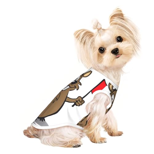 S Pet atmungsaktives ärmelloses T-Shirt für Katzen und Hunde, leichtes Tanktop mit niedlichem Biber-Druck, dehnbar S Pet atmungsaktives ärmelloses T-Shirt für Katzen und Hunde, leichtes Tanktop mit niedlichem Biber-Druck, dehnbar von LGHHGY