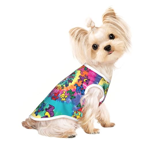 S Pet atmungsaktives ärmelloses T-Shirt für Katzen und Hunde, leichtes Tanktop mit tanzendem Bärenmotiv, dehnbar S Pet atmungsaktives ärmelloses T-Shirt für Katzen und Hunde, leichtes Tanktop mit tanzendem Bärenmotiv, dehnbar von LGHHGY