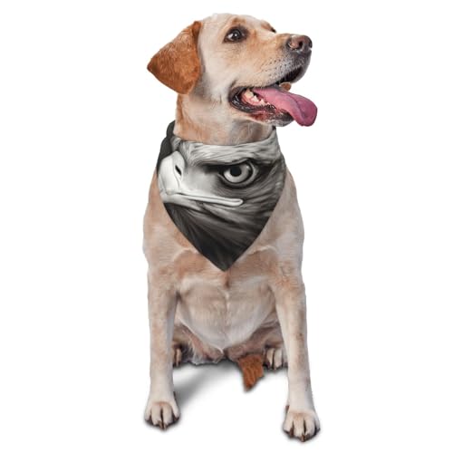 Adler Hundehalstuch, Halstuch, Zubehör für kleine, mittelgroße Hunde und Katzen, Foto-Requisite, Dreieck, verstellbares Welpen-Lätzchen, waschbar, Hundehalstuch, Welpen-Halstuch, Schwarz und Weiß Adler Hundehalstuch, Halstuch, Zubehör für kleine, mittelgroße Hunde und Katzen, Foto-Requisite, Dreieck, verstellbares Welpen-Lätzchen, waschbar, Hundehalstuch, Welpen-Halstuch, Schwarz und Weiß von LHBWCVN