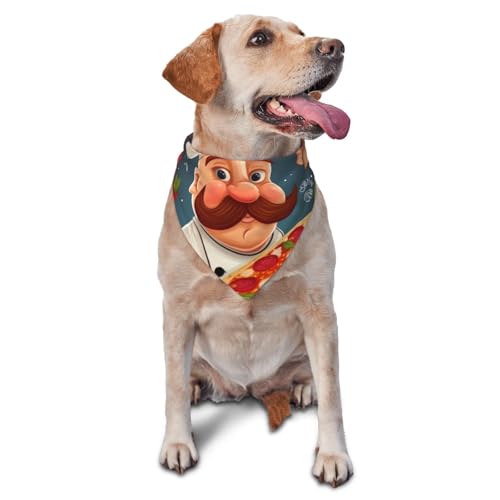 Chef Pizza Hundehalstuch, Zubehör für kleine, mittelgroße Hunde und Katzen, Foto-Requisite, dreieckiges Haustierhalstuch, verstellbares Welpen-Lätzchen, waschbar, Hundehalstuch, Welpen-Halstuch Chef Pizza Hundehalstuch, Zubehör für kleine, mittelgroße Hunde und Katzen, Foto-Requisite, dreieckiges Haustierhalstuch, verstellbares Welpen-Lätzchen, waschbar, Hundehalstuch, Welpen-Halstuch von LHBWCVN