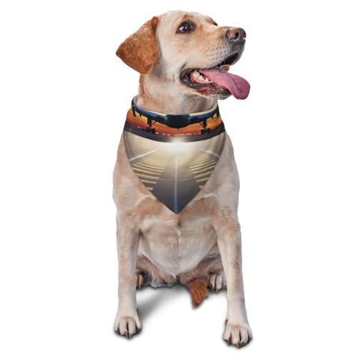 Flughafen-Hunde-Bandana, Haustier-Schal, Zubehör für kleine, mittelgroße Hunde und Katzen, Foto-Requisite, dreieckiges Haustierhalstuch, verstellbares Welpen-Lätzchen, waschbar, Hundehalstuch Flughafen-Hunde-Bandana, Haustier-Schal, Zubehör für kleine, mittelgroße Hunde und Katzen, Foto-Requisite, dreieckiges Haustierhalstuch, verstellbares Welpen-Lätzchen, waschbar, Hundehalstuch von LHBWCVN