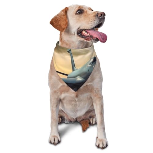 Flugzeug-Hunde-Bandana, Haustier-Schal, Zubehör für kleine, mittelgroße Hunde und Katzen, Foto-Requisite, dreieckig, verstellbar, Welpen-Lätzchen, waschbar, Hundehalstuch, Welpen-Halstuch von LHBWCVN